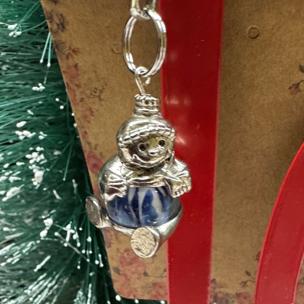 Silver and Blue Snowman Zipper Pull 2/$22 - Picture 2 of 6